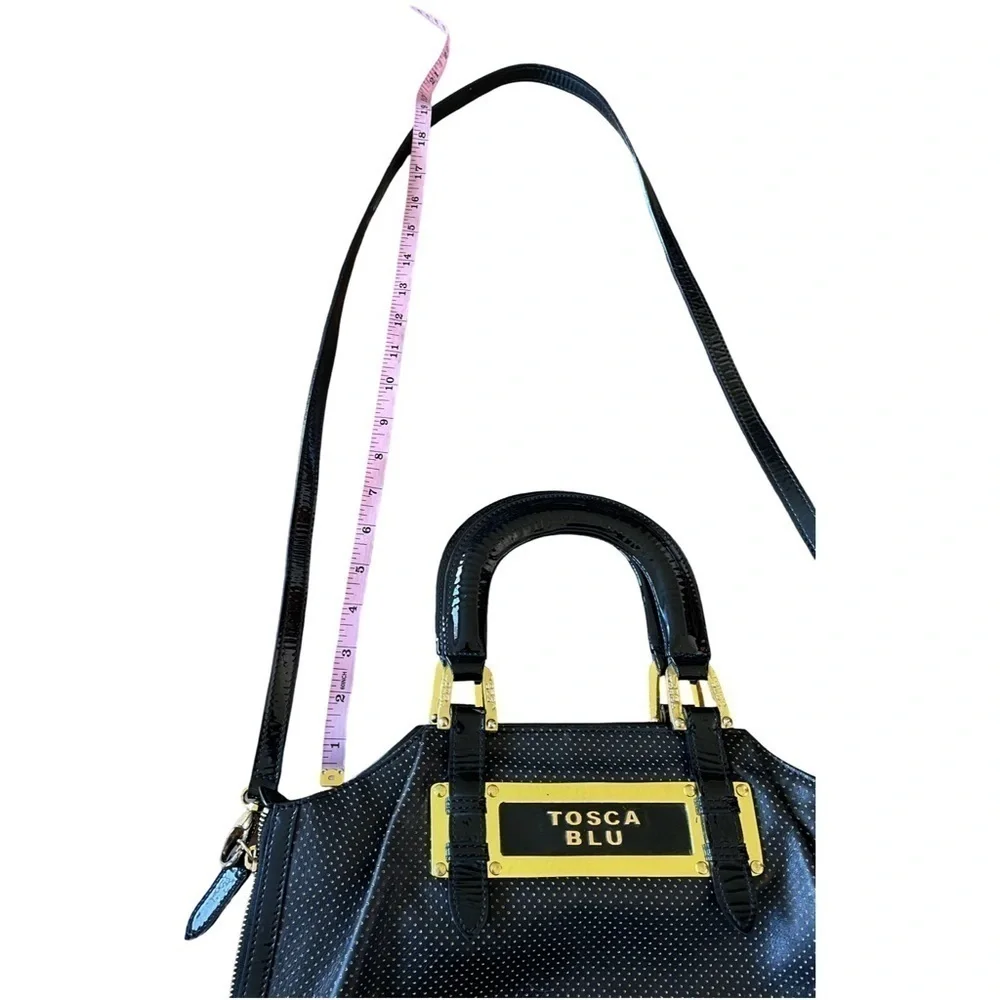 TOSCA BLU Italian Leather Black Shoulder Bag Purse